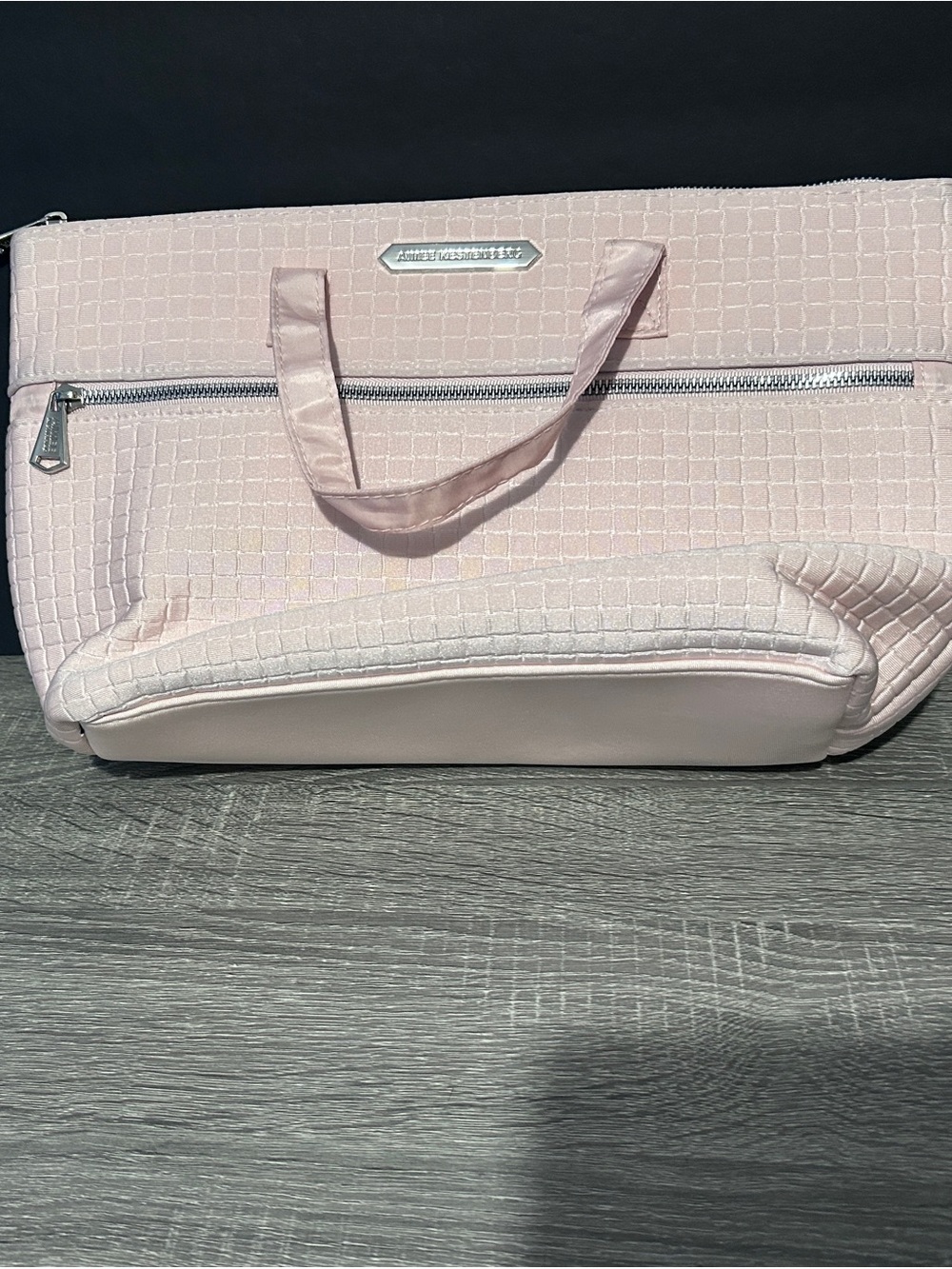 Aimee Kestenberg Pink Quilted Travel Cosmetics Tote